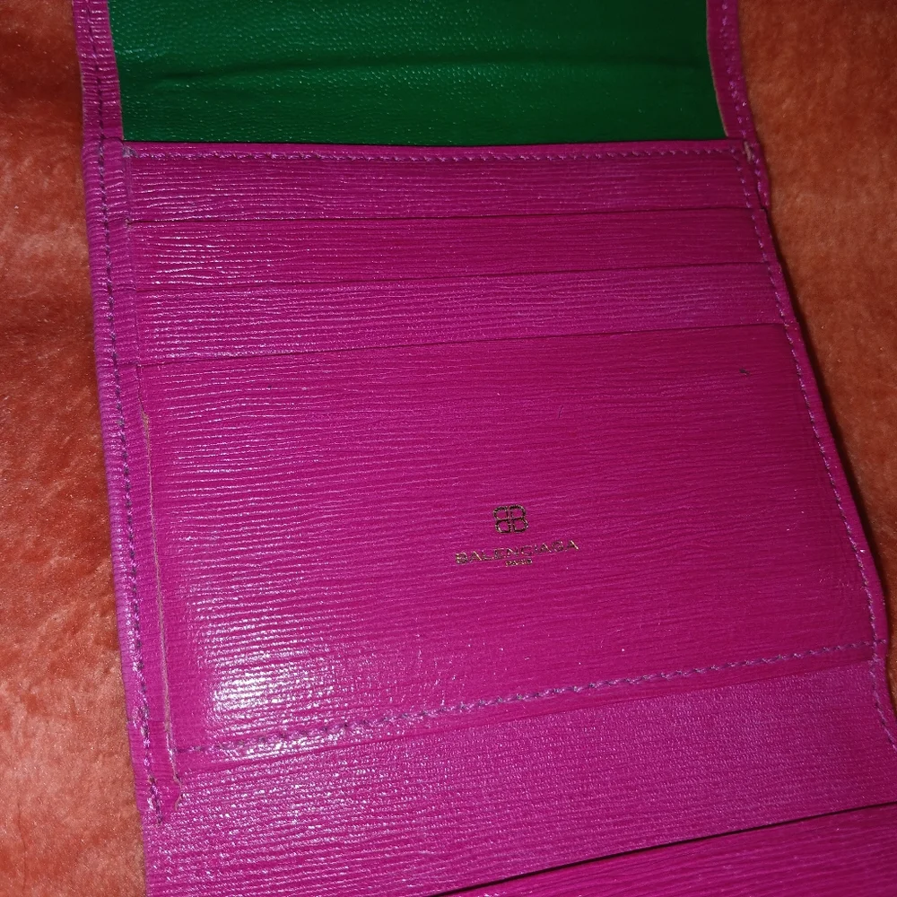 Balenciaga Pink Wallet with Gem Detail